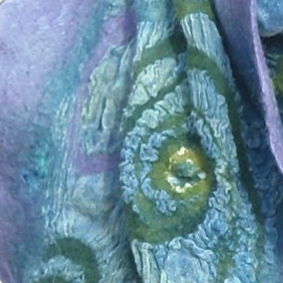 Viscose Shibori abstract fleece scarf close-up