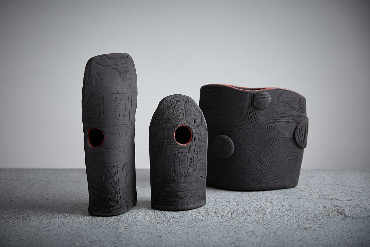 Scarva Black Clay vessels