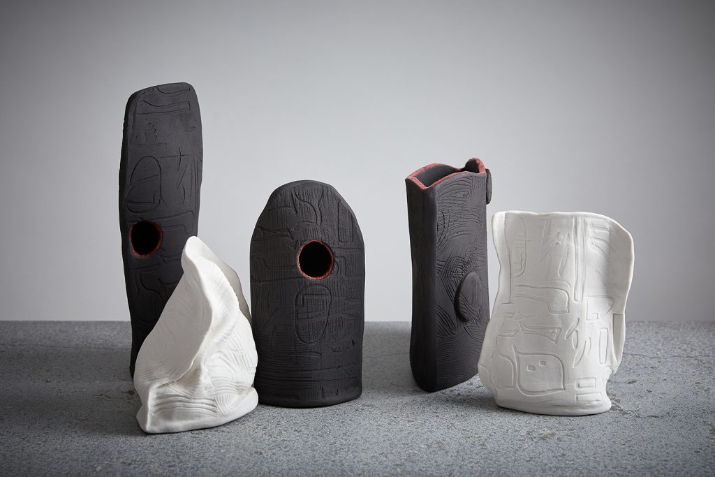 Clay pieces made during my Masters Project
