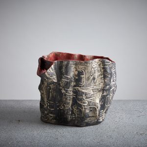 Carved Clay Vessel