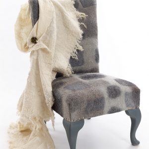 Felt-covered chair and felt shawl